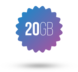 20GB ruumi e-posti jaoks